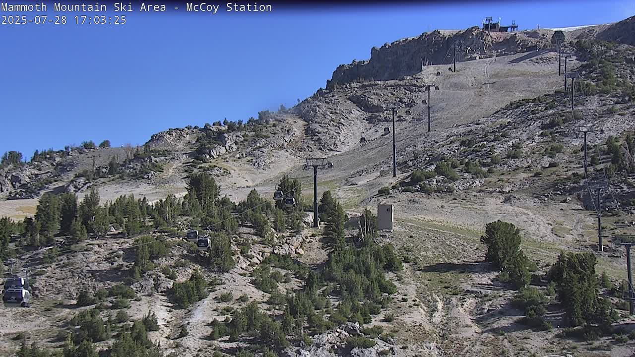 Chair 3 view from the MC Coy Station Webcam @ Mammoth Mountain